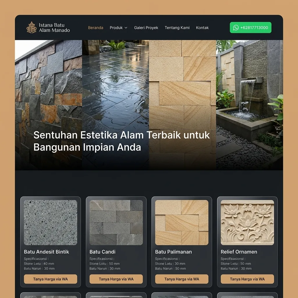 Showcase Pemasangan Batu Alam